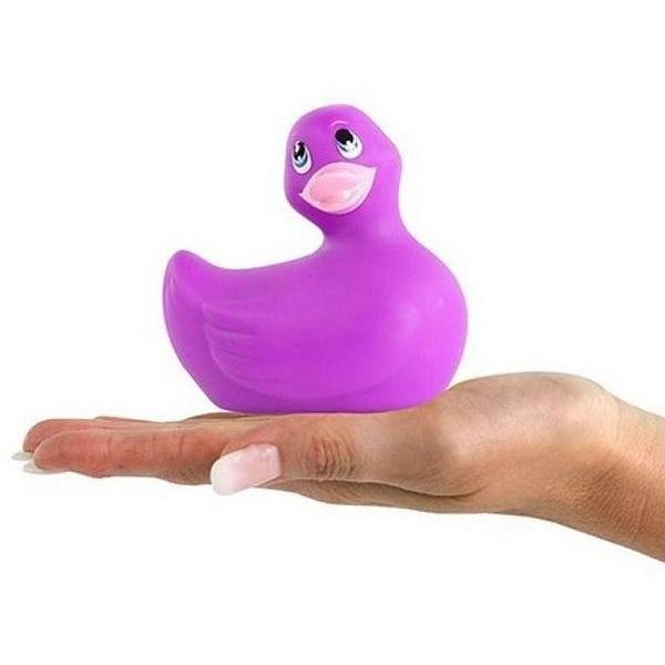 Вибратор-уточка Big Teaze Toys I Rub My Duckie 2.0, черно-белый